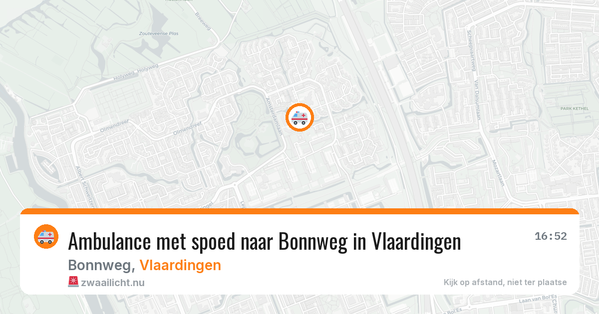 Ambulance met spoed naar Bonnweg in Vlaardingen — 28 mei 2026