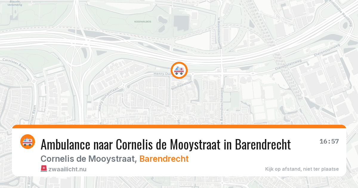 Ambulance naar Cornelis de Mooystraat in Barendrecht — 17 jul 2026