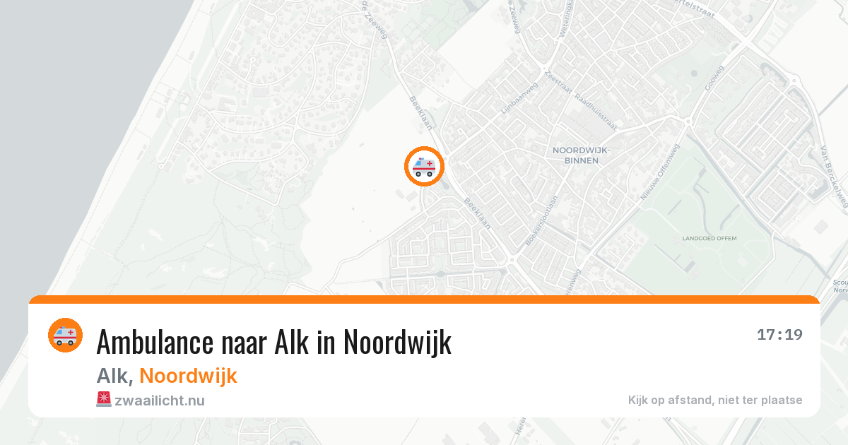 Ambulance naar Alk in Noordwijk — 21 jul 2026