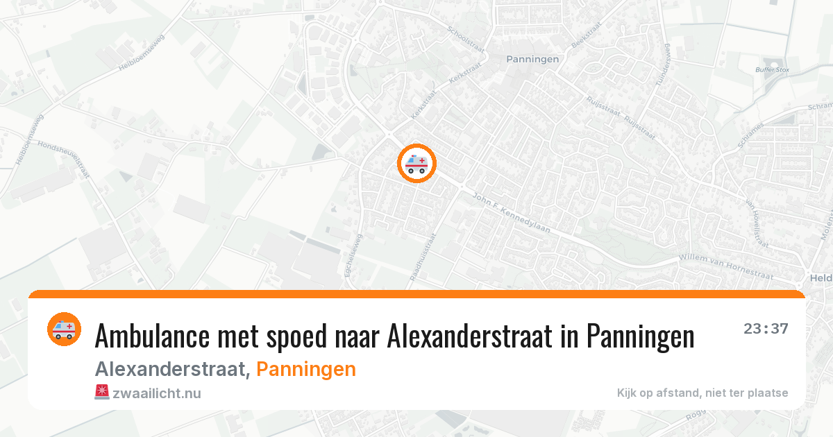Ambulance met spoed naar Alexanderstraat in Panningen — 24 mei 2026