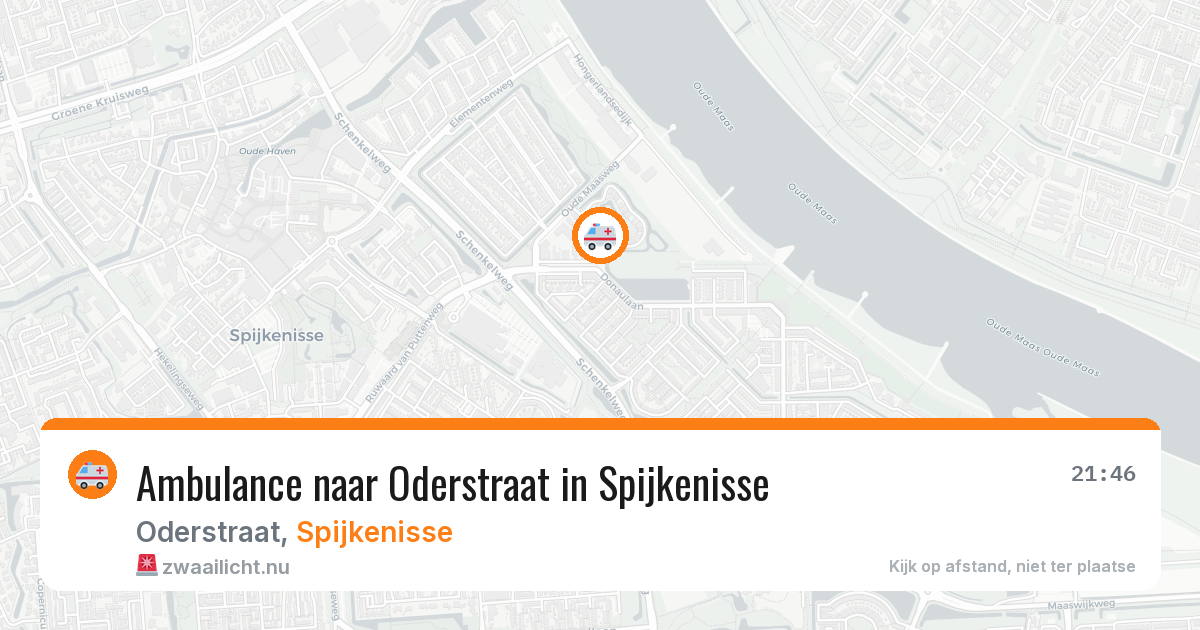 Ambulance naar Oderstraat in Spijkenisse — 19 jul 2026