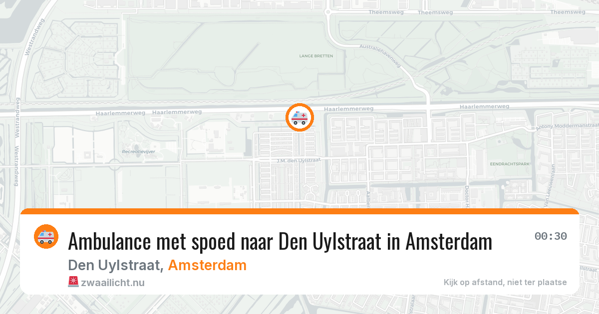 Ambulance met spoed naar Den Uylstraat in Amsterdam — 21 mrt 2026