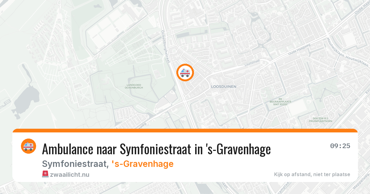 Ambulance naar Symfoniestraat in 's-Gravenhage — 25 jul 2026