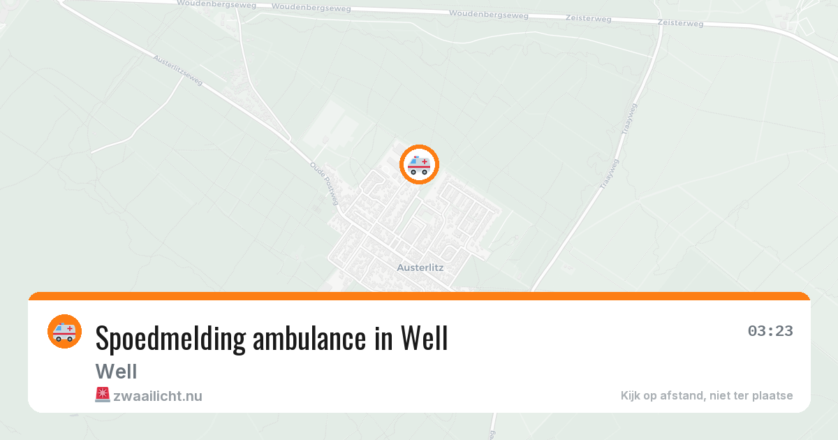 Spoedmelding ambulance in Well — 24 jan 2026