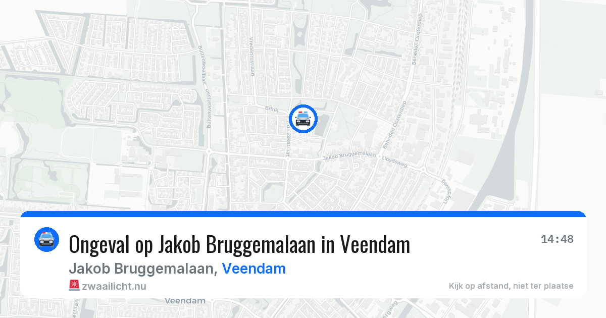 Ongeval op Jakob Bruggemalaan in Veendam — 22 apr 2026