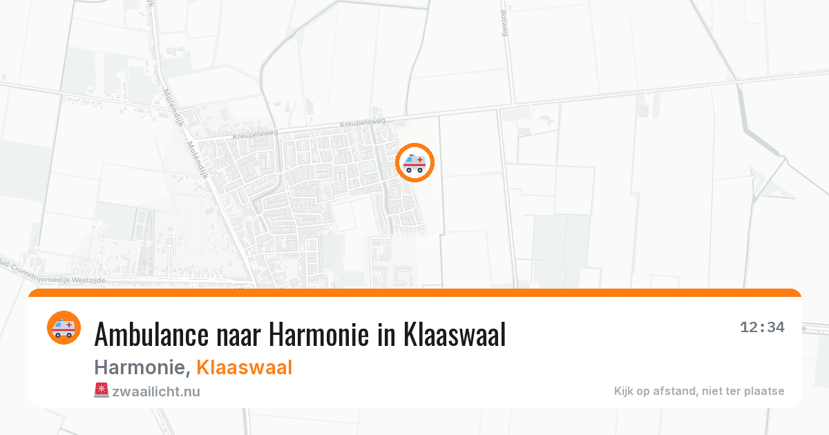 Ambulance naar Harmonie in Klaaswaal — 31 mrt 2026