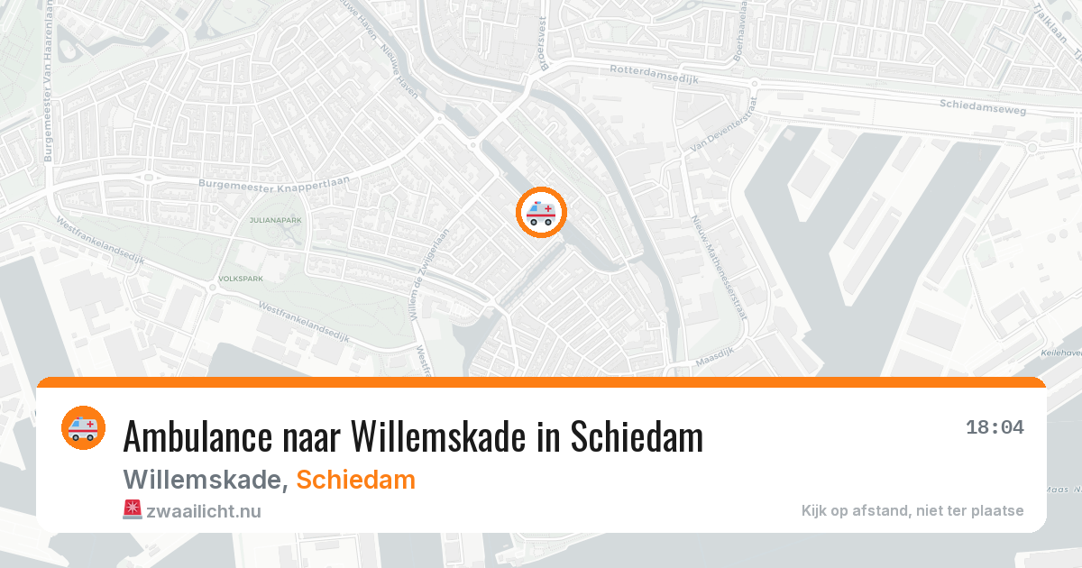 Ambulance naar Willemskade in Schiedam — 12 jul 2026