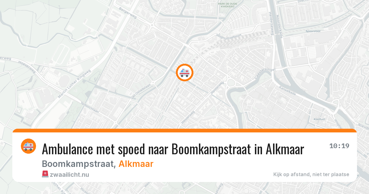 Ambulance met spoed naar Boomkampstraat in Alkmaar — 31 mei 2026