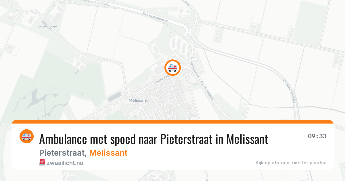Ambulance met spoed naar Pieterstraat in Melissant — 20 apr 2026