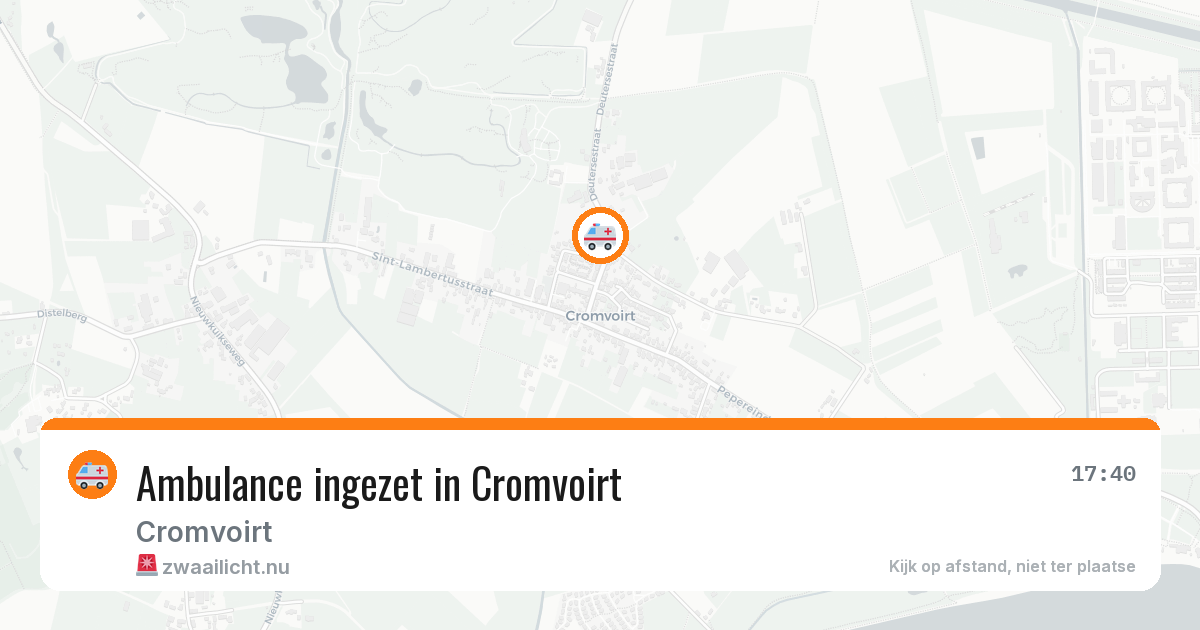 Ambulance ingezet in Cromvoirt — 26 jun 2026