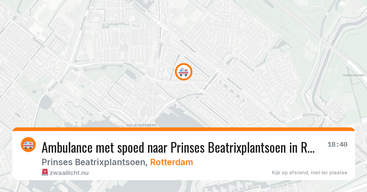 Ambulance met spoed naar Prinses Beatrixplantsoen in Rotterdam — 14 mei 2026