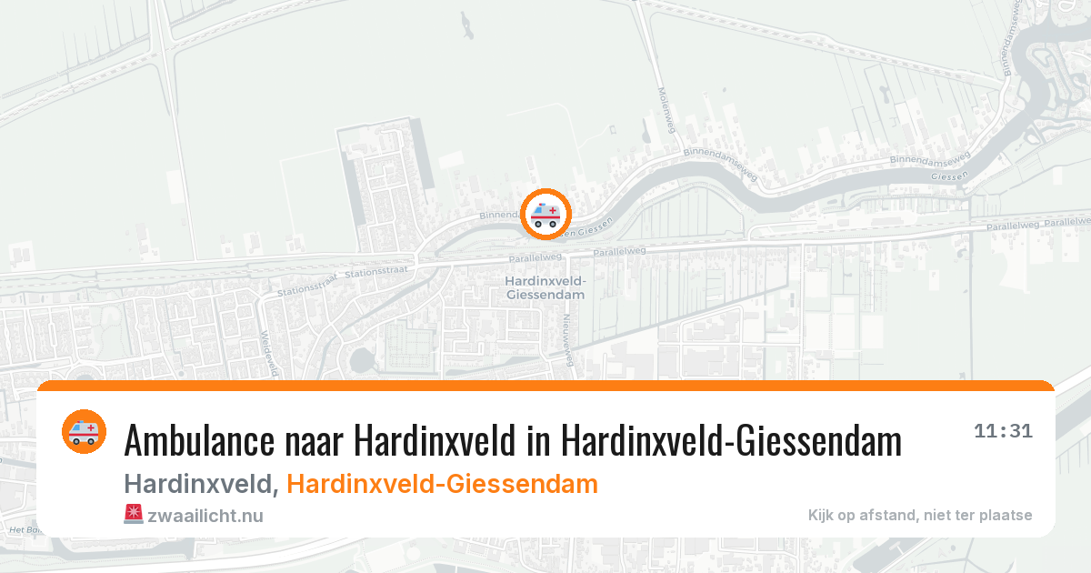 Ambulance naar Hardinxveld in Hardinxveld-Giessendam — 10 jul 2026