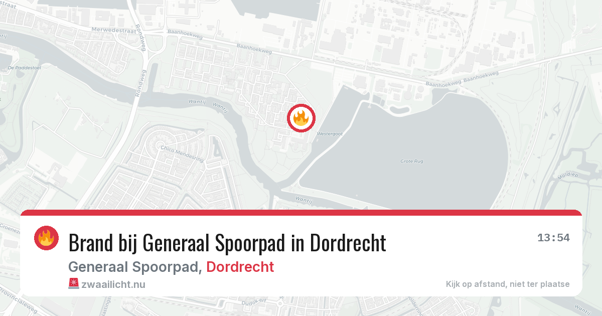 Brand bij Generaal Spoorpad in Dordrecht — 31 mrt 2026