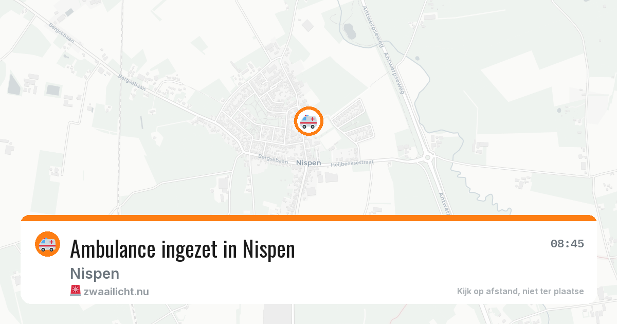 Ambulance ingezet in Nispen — 27 mrt 2026