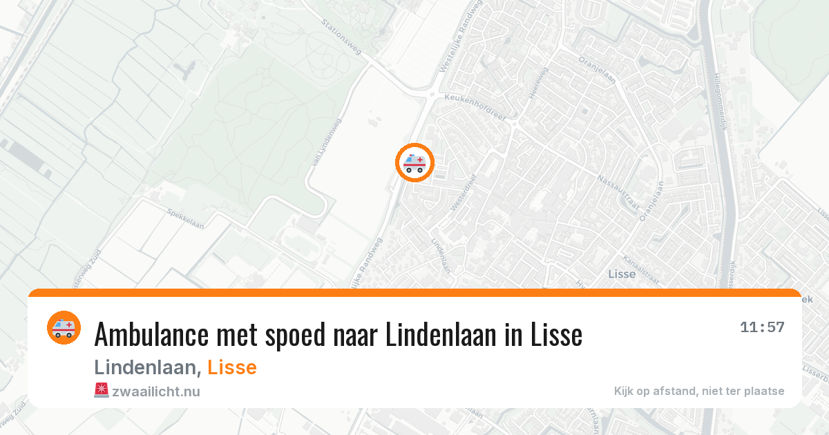Ambulance met spoed naar Lindenlaan in Lisse — 1 apr 2026