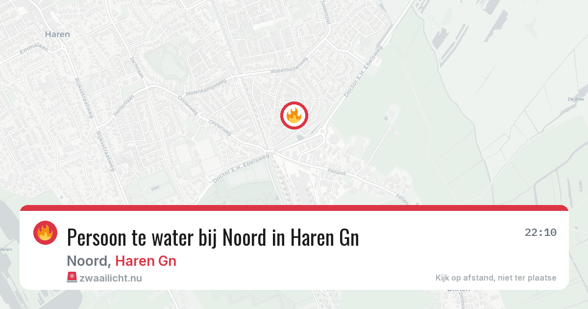 Persoon te water bij Noord in Haren Gn — 10 mei 2026