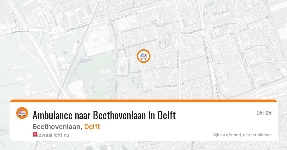 Ambulance naar Beethovenlaan in Delft — 25 jul 2026