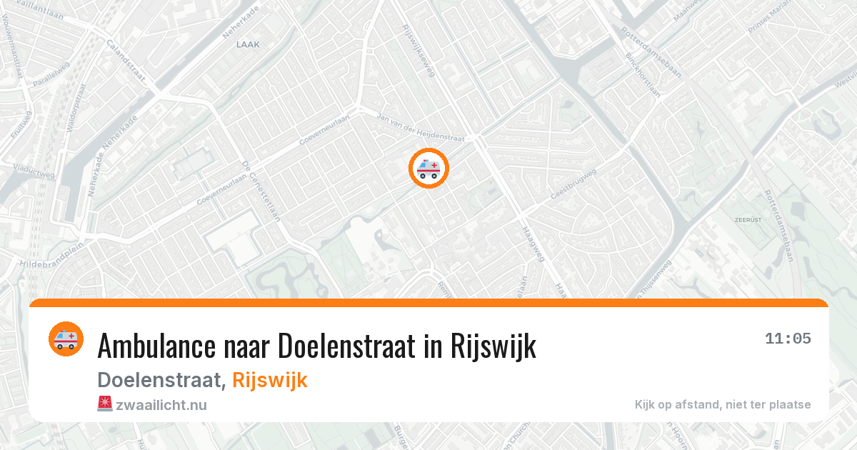 Ambulance naar Doelenstraat in Rijswijk — 22 jul 2026