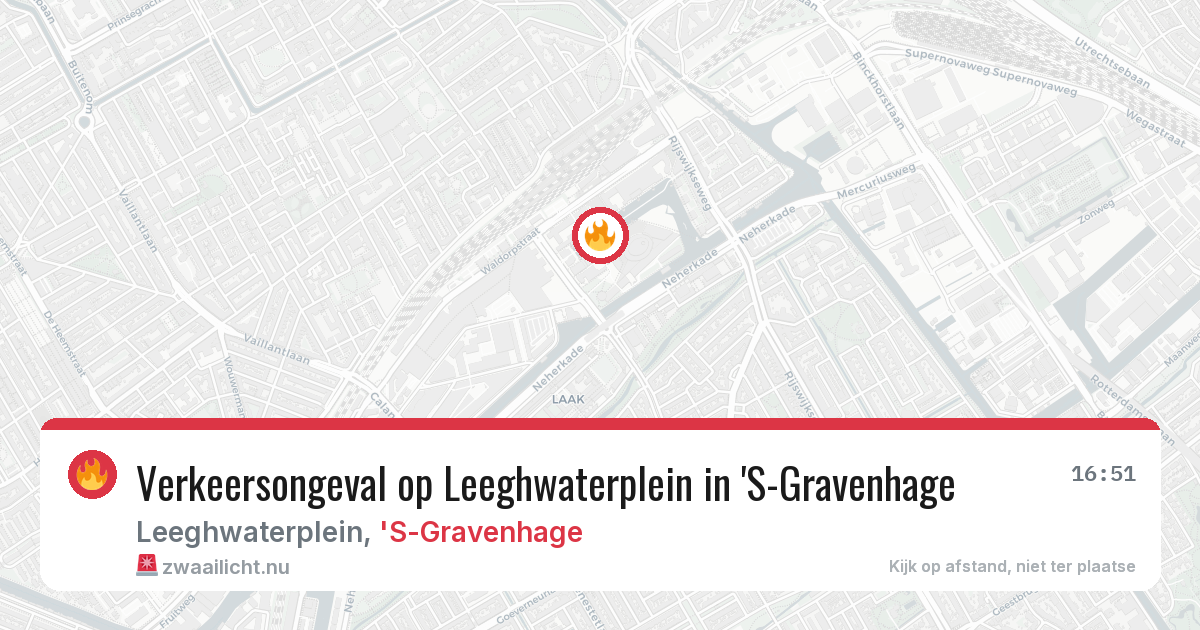 Verkeersongeval op Leeghwaterplein in 'S-Gravenhage — 25 mei 2026