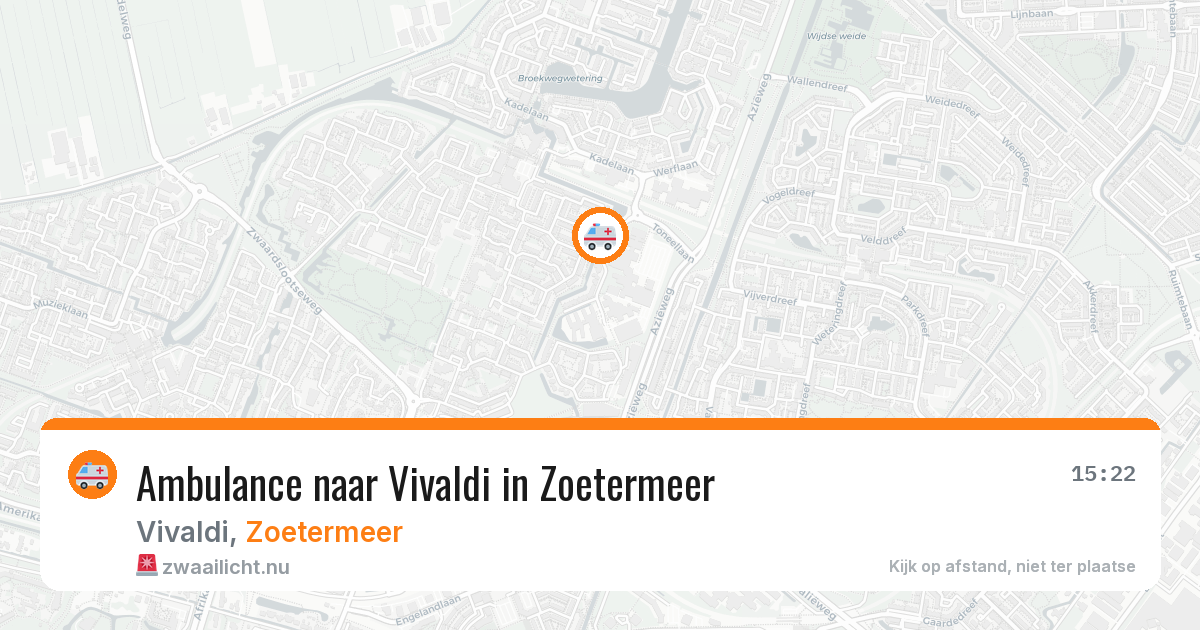 Ambulance naar Vivaldi in Zoetermeer — 10 apr 2026