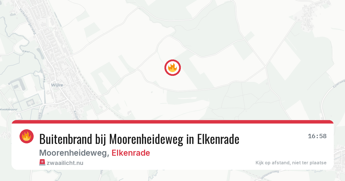 Buitenbrand bij Moorenheideweg in Elkenrade — 20 mrt 2026