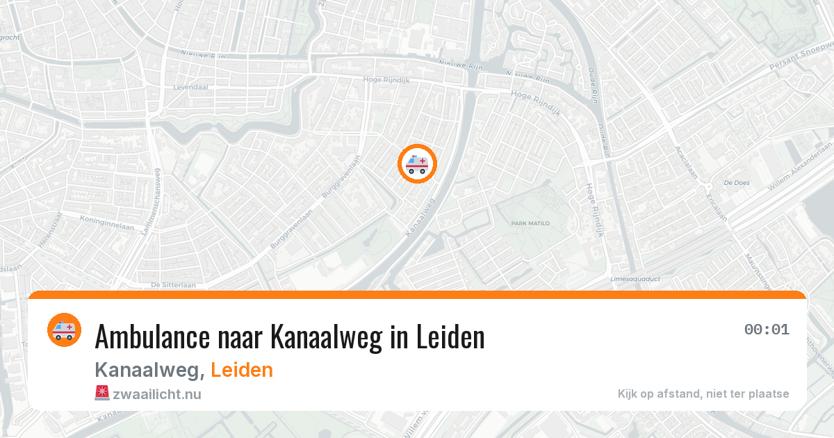 Ambulance naar Kanaalweg in Leiden — 10 jul 2026