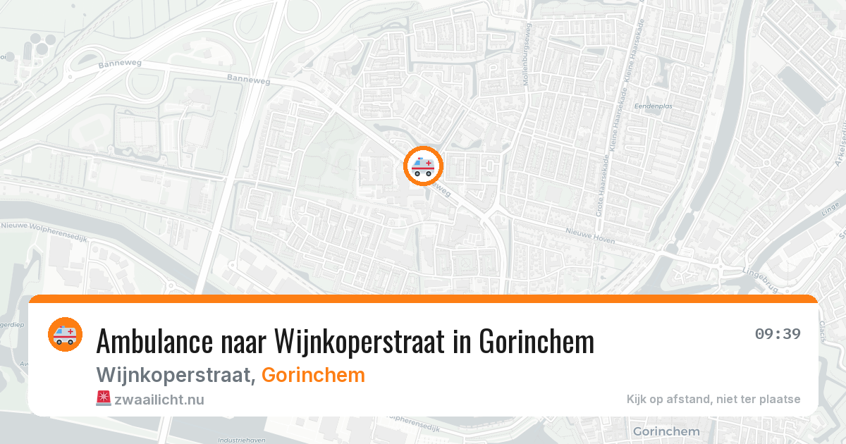 Ambulance naar Wijnkoperstraat in Gorinchem — 10 jul 2026