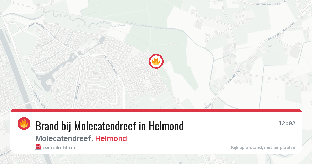Brand bij Molecatendreef in Helmond — 25 mei 2026