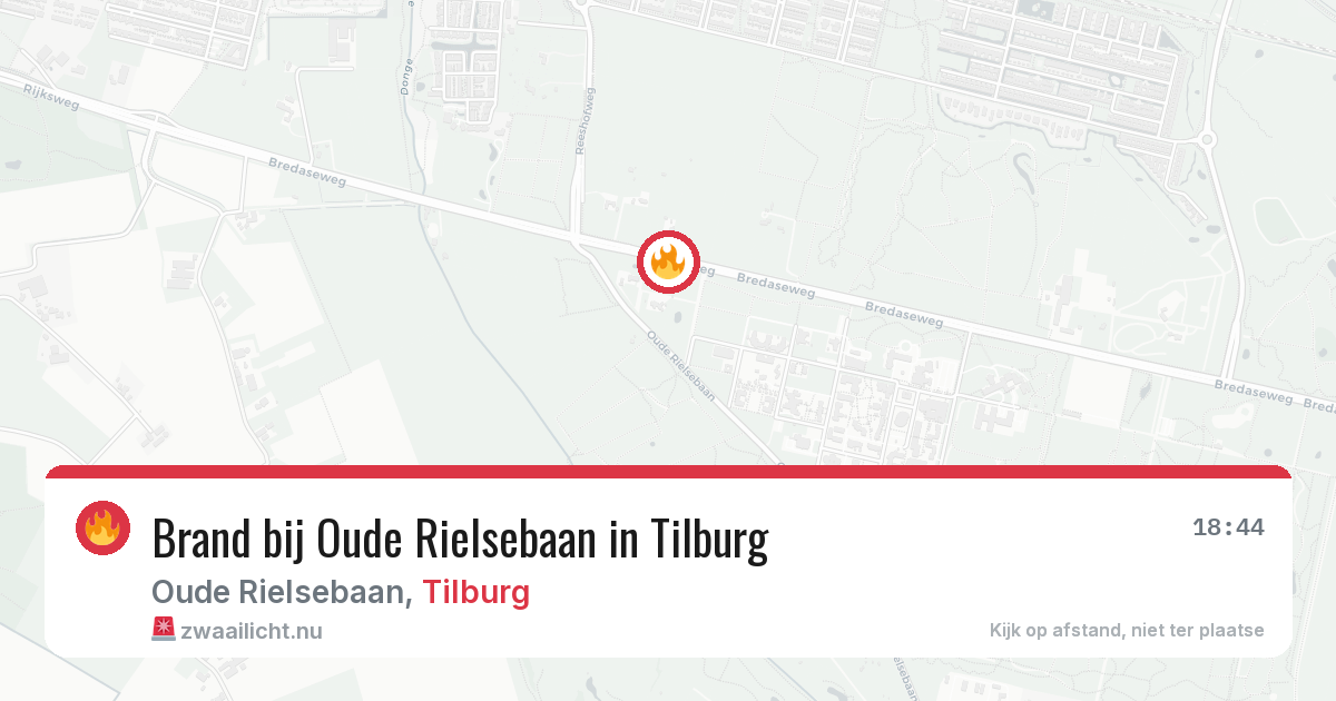 Brand bij Oude Rielsebaan in Tilburg — 23 jul 2026