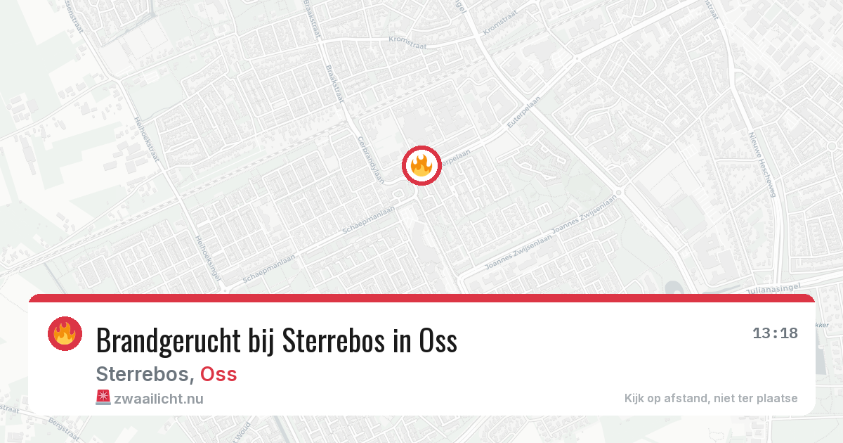 Brandgerucht bij Sterrebos in Oss — 5 jun 2026