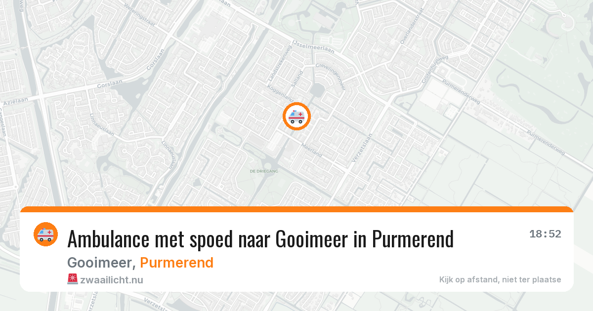 Ambulance met spoed naar Gooimeer in Purmerend — 22 jul 2026