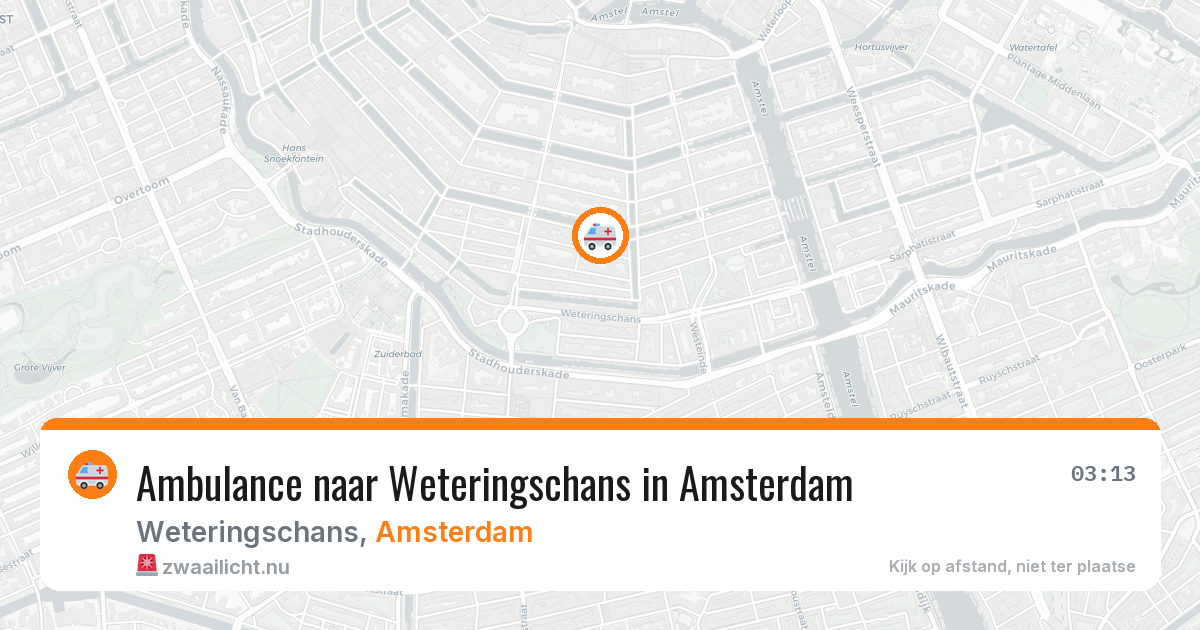 Ambulance naar Weteringschans in Amsterdam — 14 mei 2026