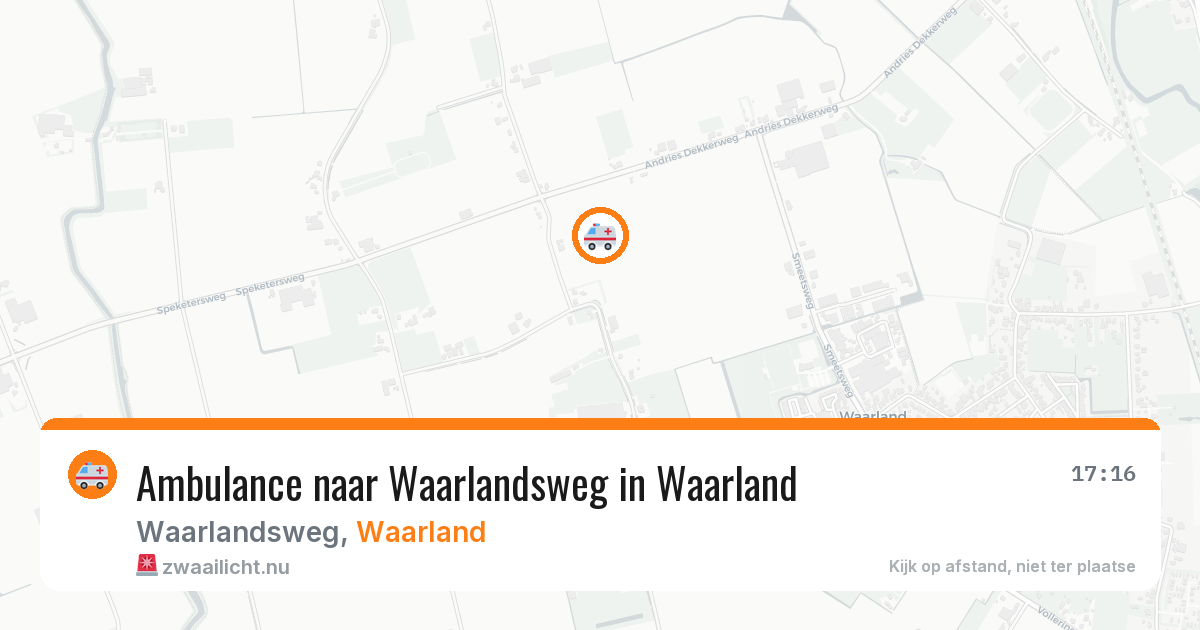Ambulance naar Waarlandsweg in Waarland — 14 mrt 2026