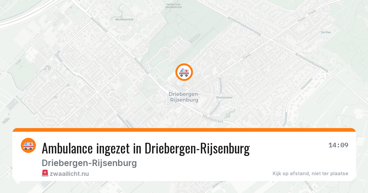 Ambulance ingezet in Driebergen-Rijsenburg — 26 mei 2026