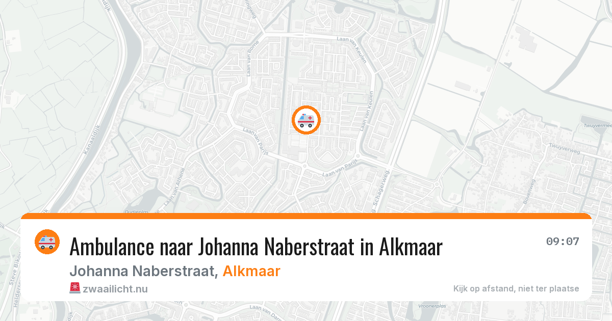 Ambulance naar Johanna Naberstraat in Alkmaar — 26 jul 2026