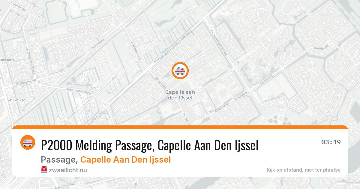 P2000 Melding Passage, Capelle Aan Den Ijssel — 11 jul 2026