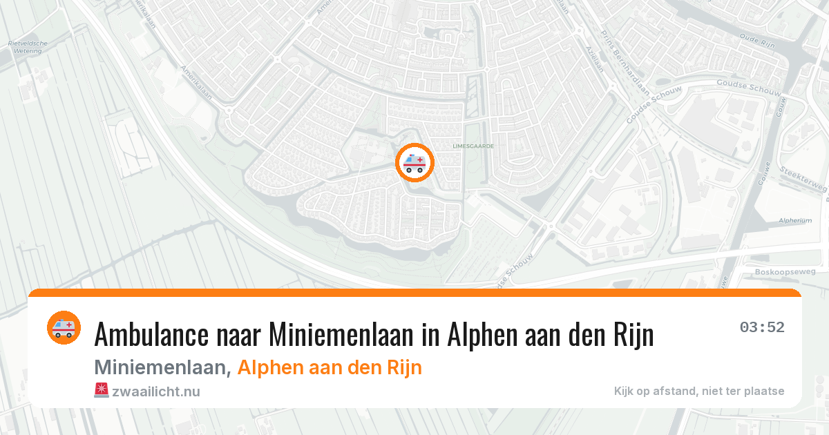 Ambulance naar Miniemenlaan in Alphen aan den Rijn — 10 mrt 2026