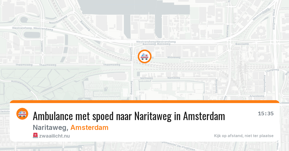 Ambulance met spoed naar Naritaweg in Amsterdam — 24 mrt 2026