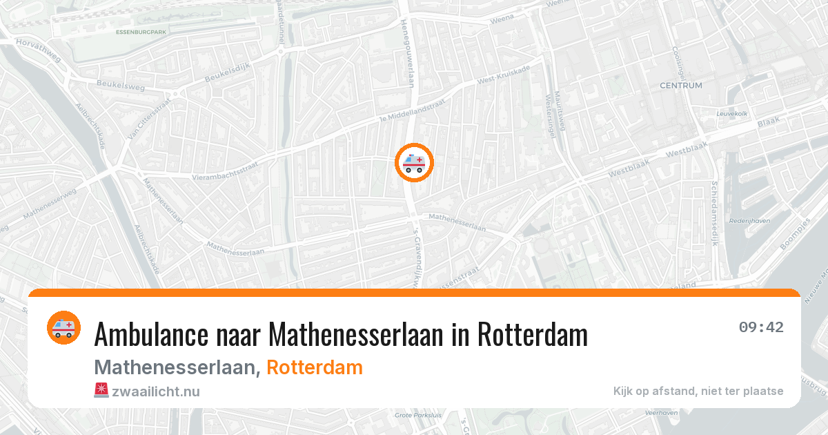 Ambulance naar Mathenesserlaan in Rotterdam — 21 mei 2026