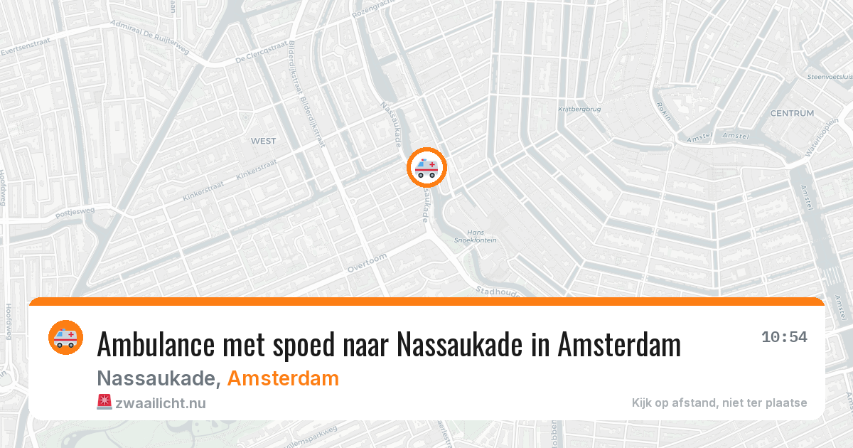 Ambulance met spoed naar Nassaukade in Amsterdam — 8 mei 2026