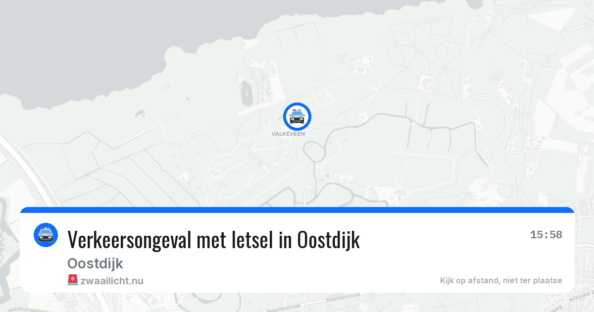 Verkeersongeval met letsel in Oostdijk — 16 jul 2026
