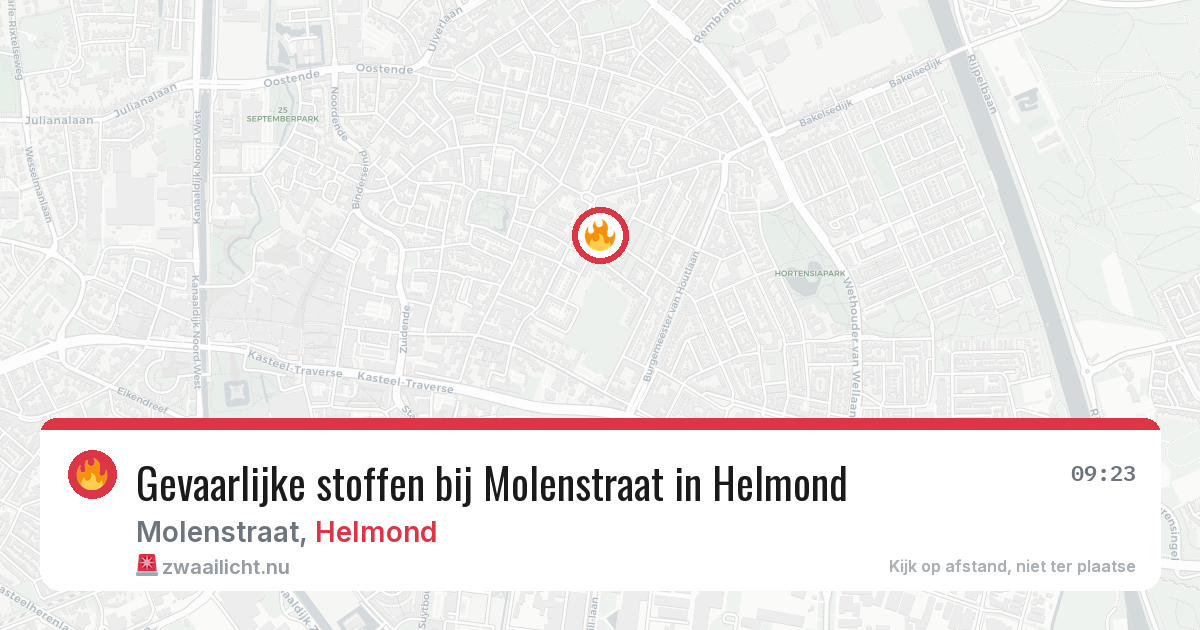 Gevaarlijke stoffen bij Molenstraat in Helmond — 2 jun 2026