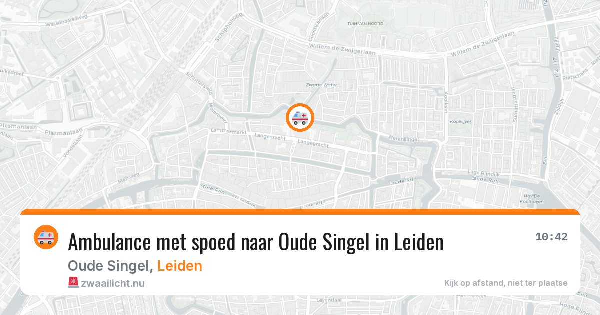 Ambulance met spoed naar Oude Singel in Leiden — 22 jul 2026