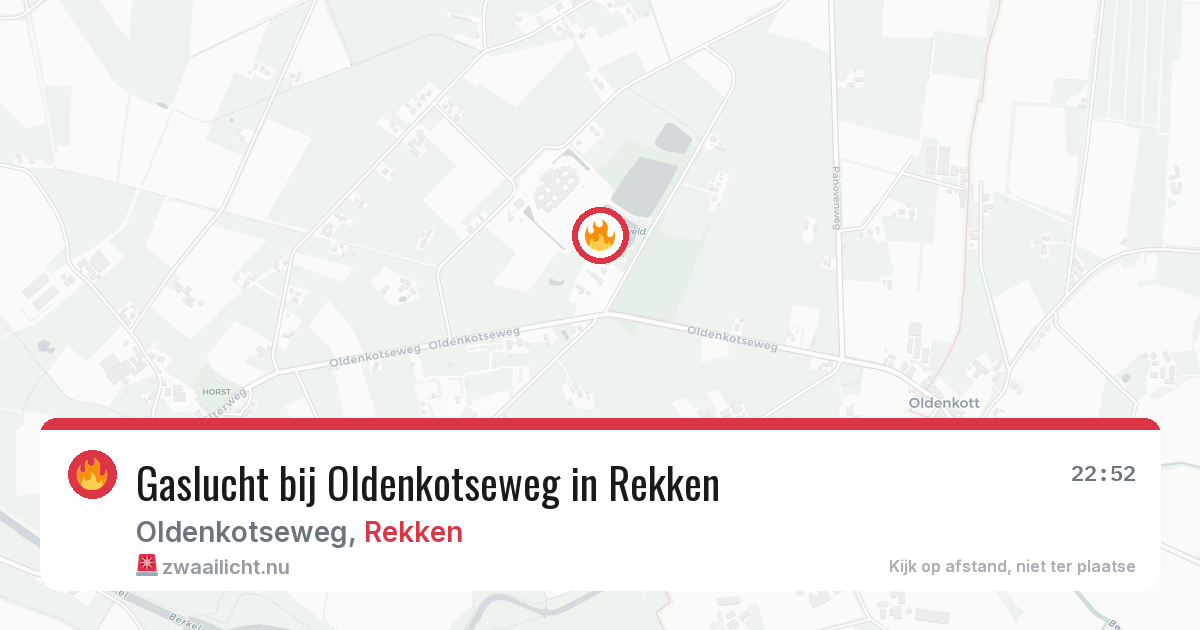 Gaslucht bij Oldenkotseweg in Rekken — 24 jul 2026