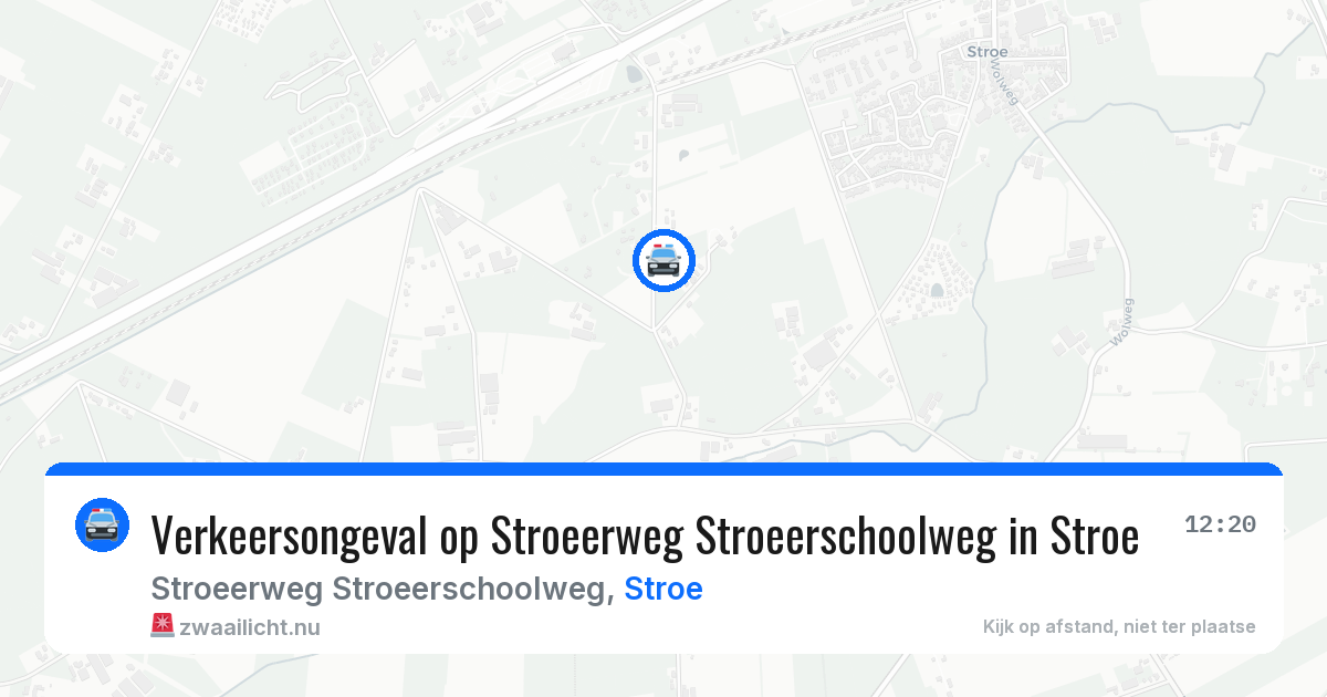 Verkeersongeval op Stroeerweg Stroeerschoolweg in Stroe — 14 mrt 2026
