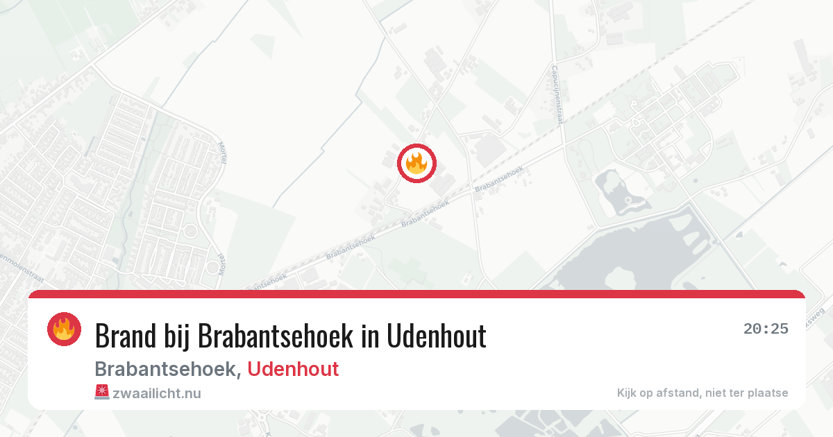 Brand bij Brabantsehoek in Udenhout — 25 mrt 2026