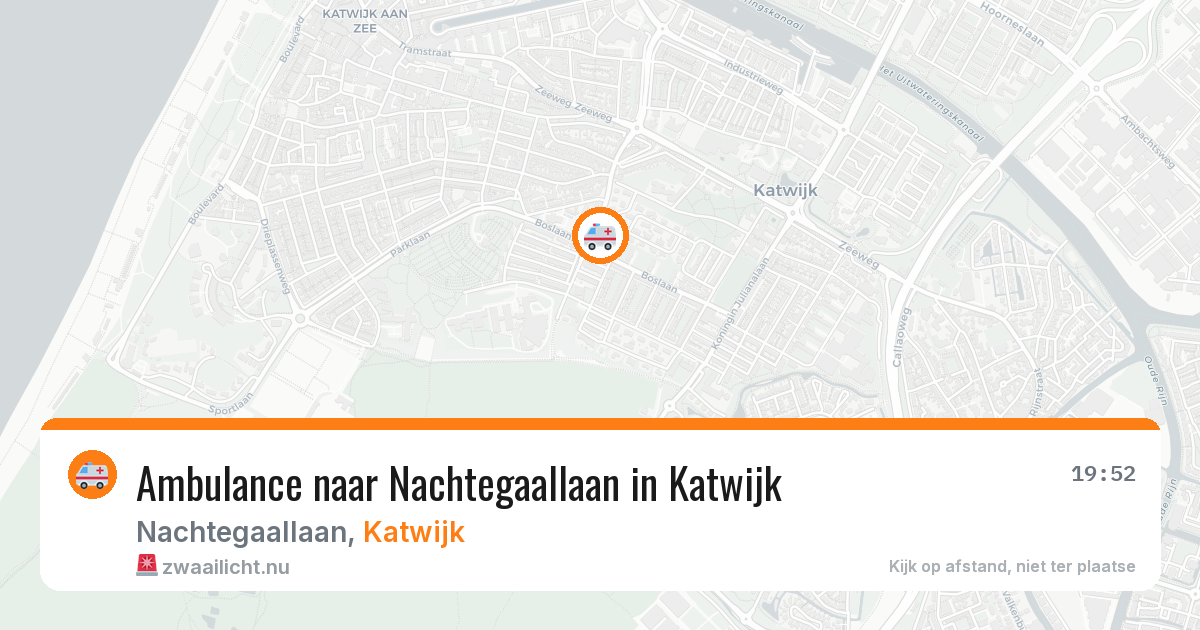 Ambulance naar Nachtegaallaan in Katwijk — 21 jul 2026