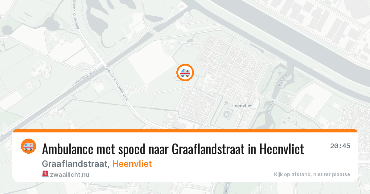 Ambulance met spoed naar Graaflandstraat in Heenvliet — 12 jul 2026