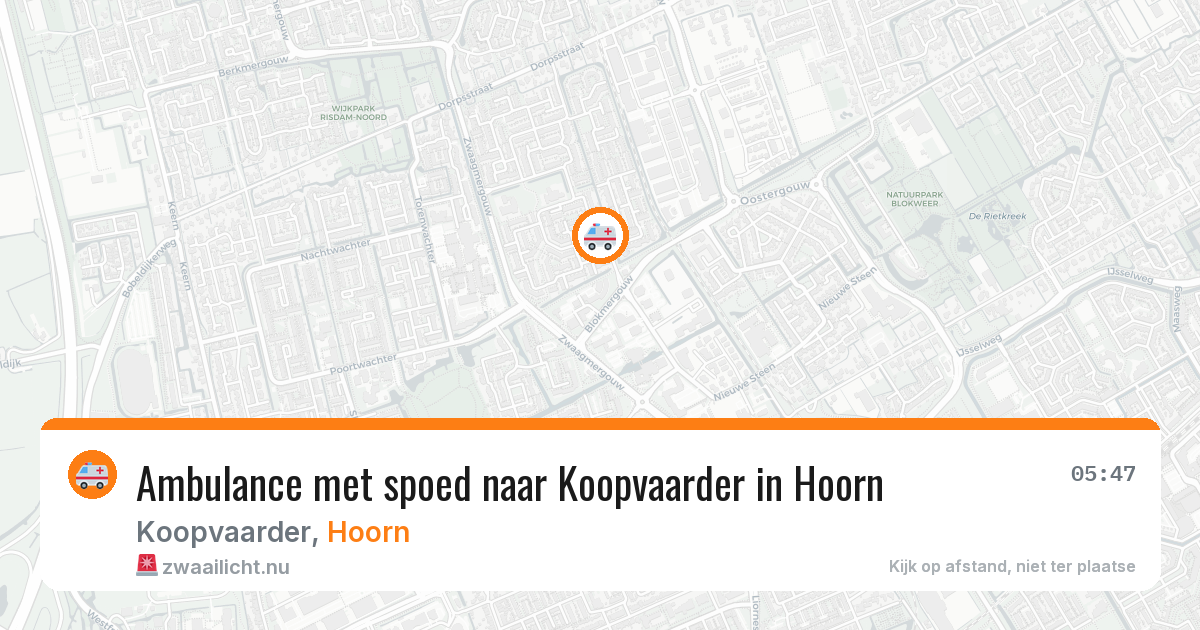Ambulance met spoed naar Koopvaarder in Hoorn — 25 jul 2026