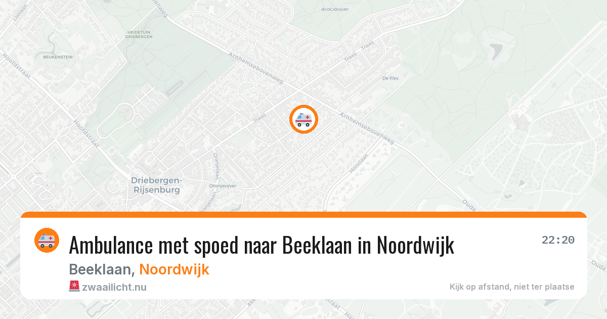 Ambulance met spoed naar Beeklaan in Noordwijk — 23 jan 2026